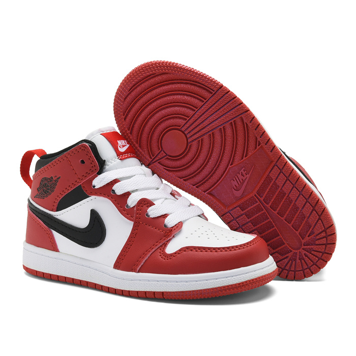 Youth Running Weapon Air Jordan 1 White/Red Shoes 0121